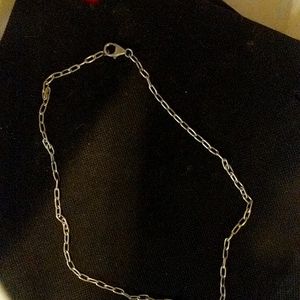 Oval sterling silver chain